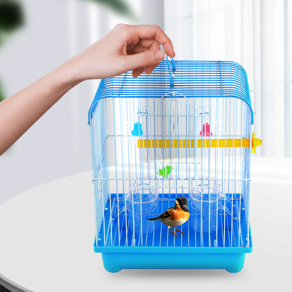 Small Birds Cage for Budgie Finch Canary Parakeet Indoor Iron Metal Cage 22X27Cm