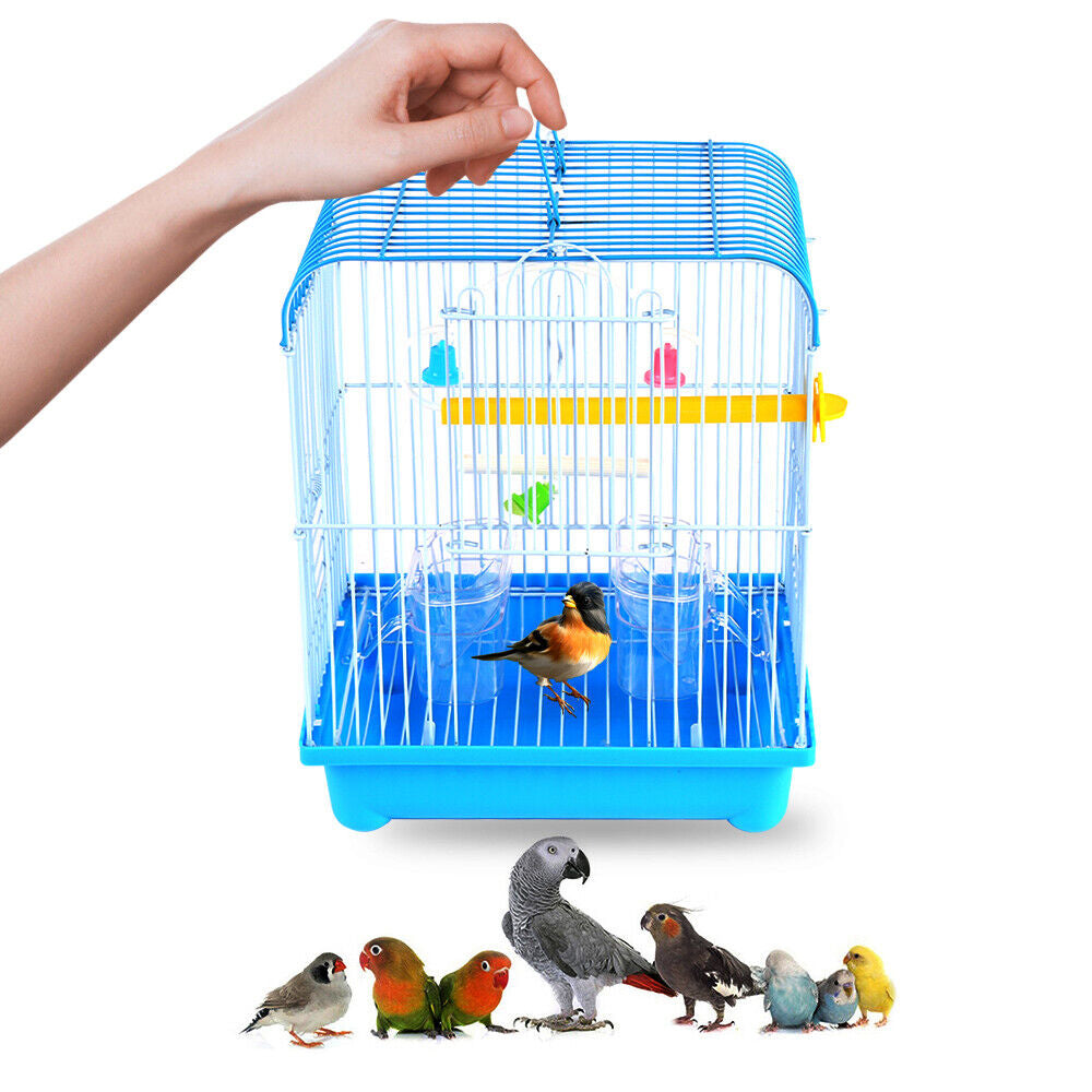 Small Birds Cage for Budgie Finch Canary Parakeet Indoor Iron Metal Cage 22X27Cm