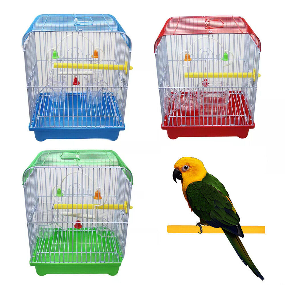Small Birds Cage for Budgie Finch Canary Parakeet Indoor Iron Metal Cage 22X27Cm