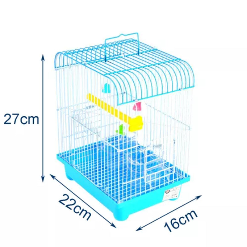 Small Birds Cage for Budgie Finch Canary Parakeet Indoor Iron Metal Cage 22X27Cm