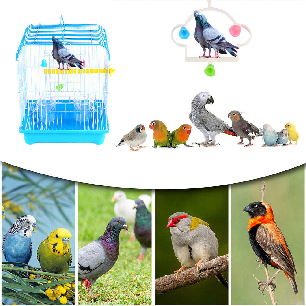 Small Birds Cage for Budgie Finch Canary Parakeet Indoor Iron Metal Cage 22X27Cm