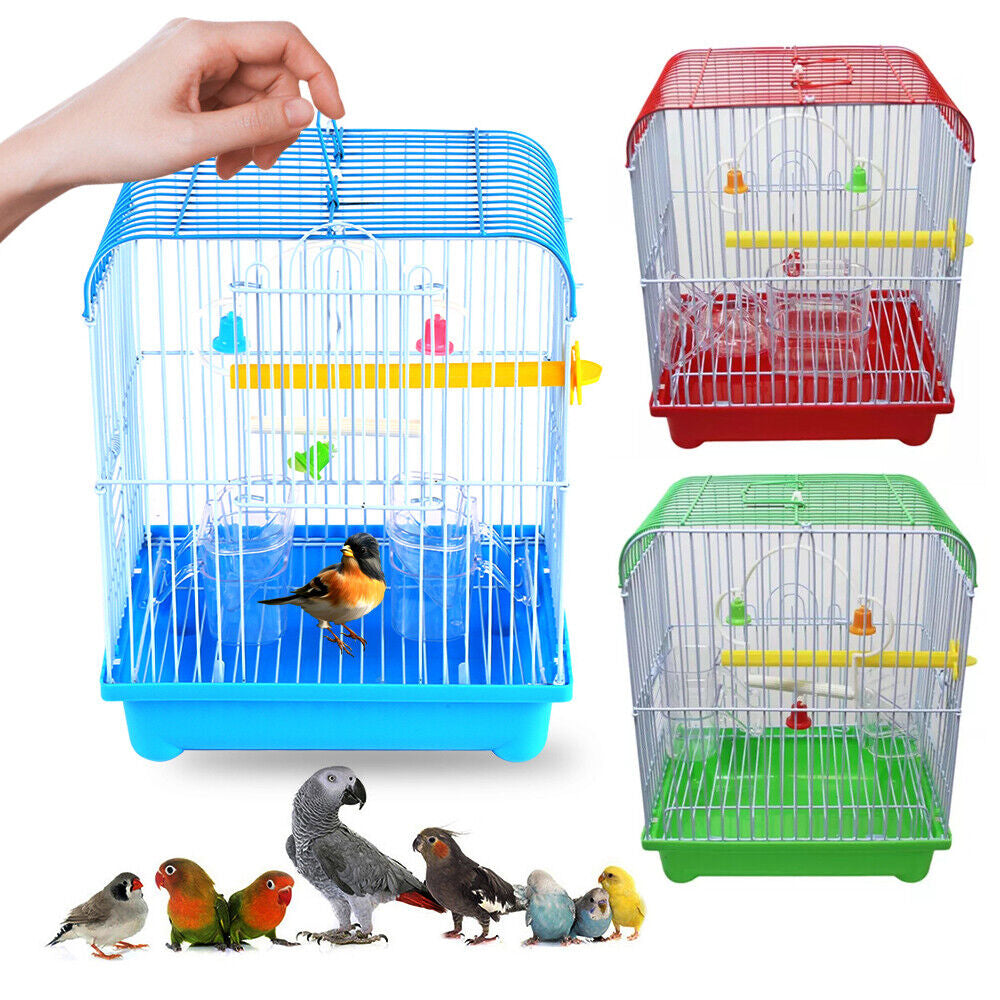 Small Birds Cage for Budgie Finch Canary Parakeet Indoor Iron Metal Cage 22X27Cm