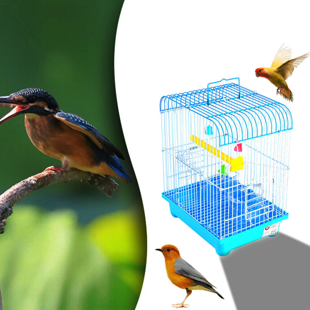 Small Birds Cage for Budgie Finch Canary Parakeet Indoor Iron Metal Cage 22X27Cm