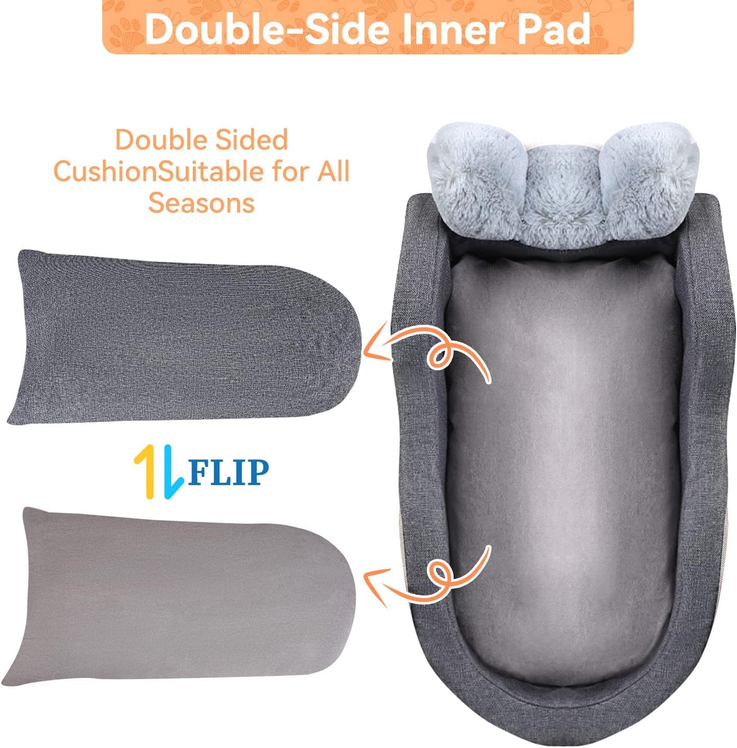 Cosy dark gray pet car seat for small pets 